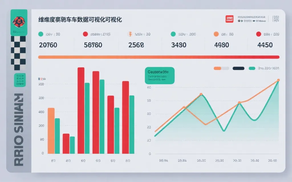 速赛车数据可视化,柱状与折线结合