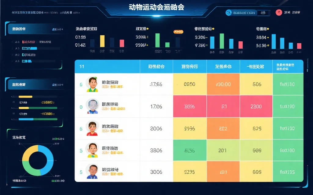 动物运动会数据展示界面效果图